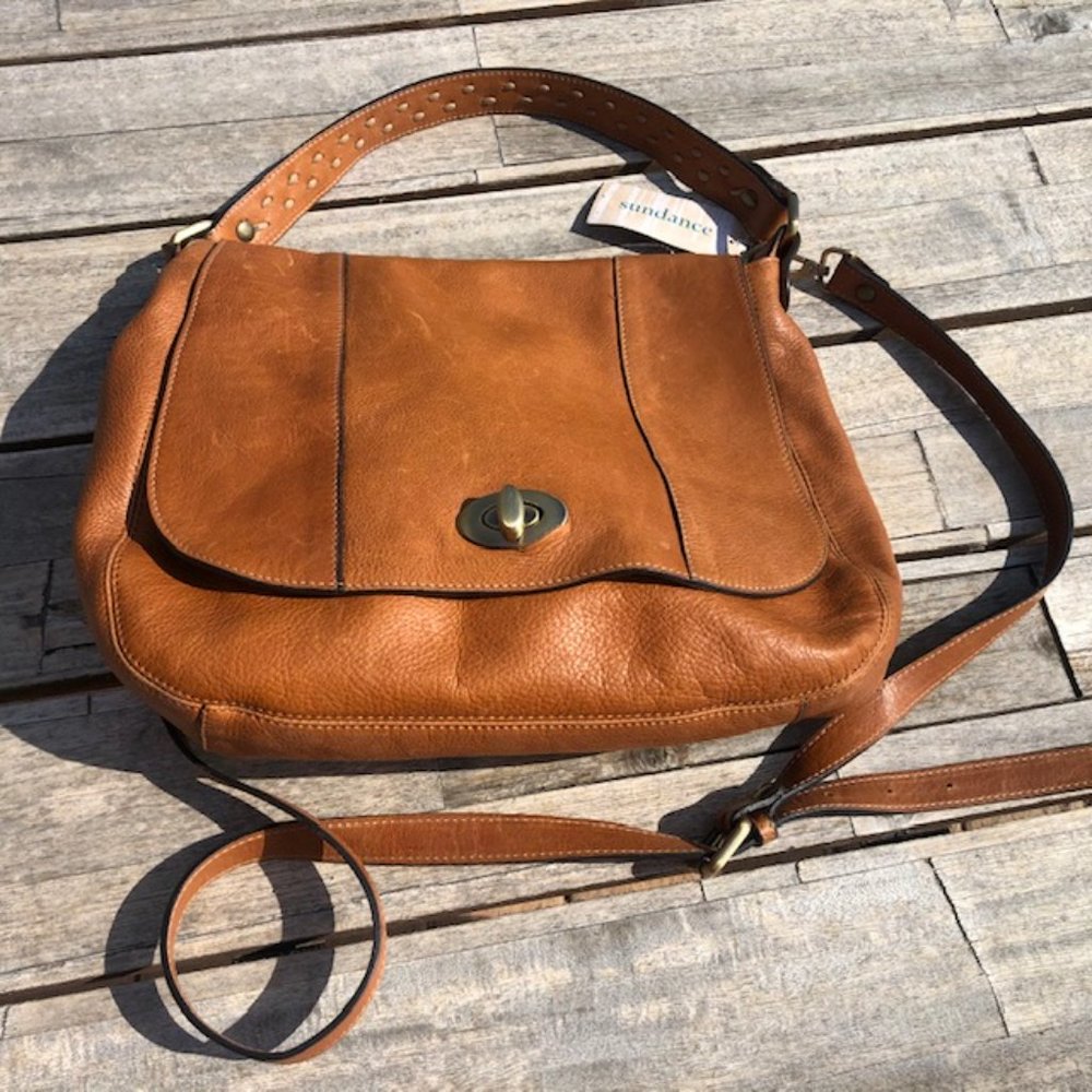 New Flap Bag in cognac leather from Sundance.
